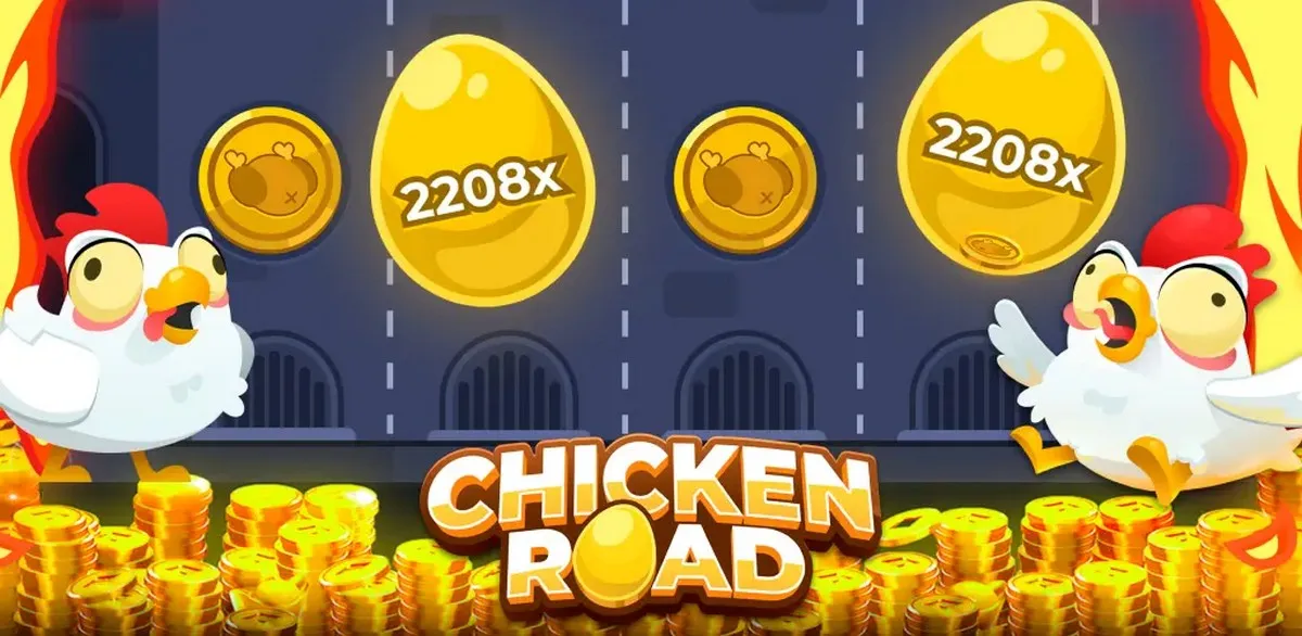 Golden coins marked 2208x stacked above the game logo