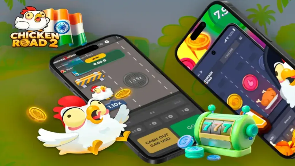 Two phones running the Chicken Roll 2 build for the Indian market